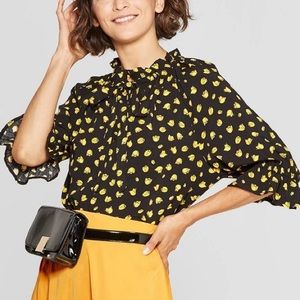 Elbow-length tulip print blouse | NWT